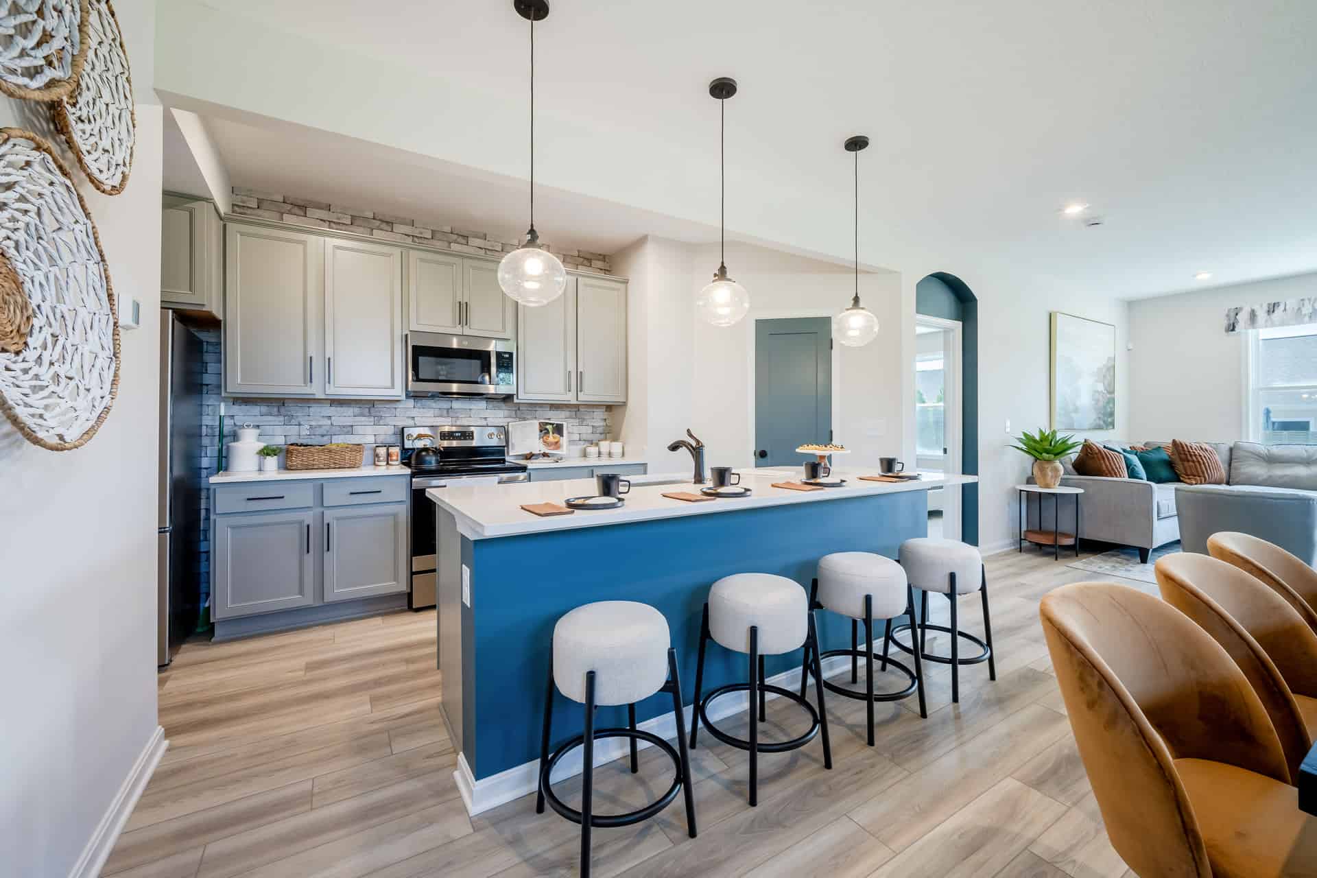 Dining room designed with Coaster furniture