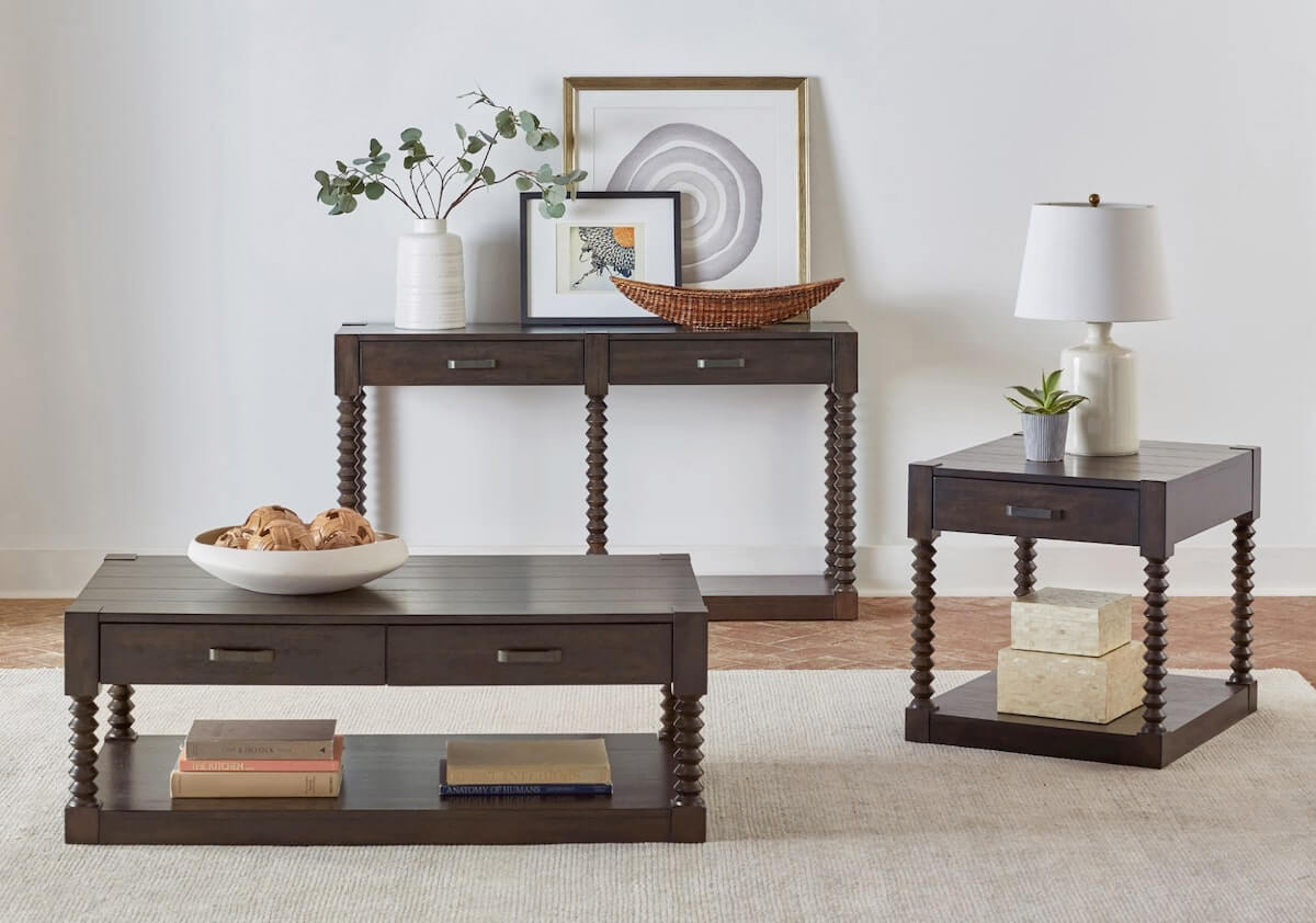 Southwest style coffee and deals end tables